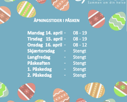 Åpningstider i påsken