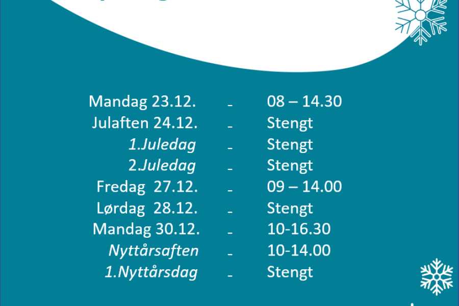 Åpningstider julen 24 lørenskog pt